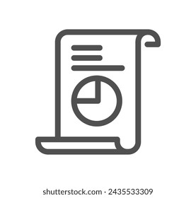 Analysis related icon outline and linear vector.