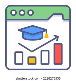 Analysis, report, graph Modern concepts flat design, Premium quality vector illustration concept. Vector symbol.