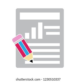 analysis report isolated vector - information note illustration sign . document file sign symbol