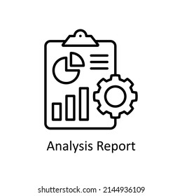 Analyse Bericht, Vektorgrafik Symbol für Web einzeln auf weißem Hintergrund EPS10-Datei