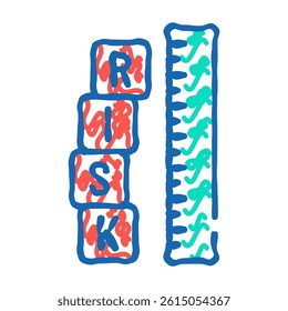 analysis risk doodle icon sketch vector. analysis risk sign. isolated symbol illustration