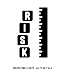 analysis risk glyph icon vector. analysis risk sign. isolated symbol illustration