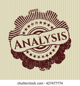 Analysis rubber stamp with grunge texture