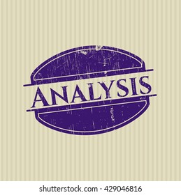 Analysis rubber stamp with grunge texture