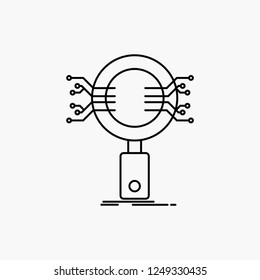 Analysis, Search, information, research, Security Line Icon. Vector isolated illustration