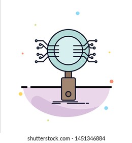 Analysis, Search, information, research, Security Flat Color Icon Vector