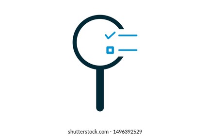 Analysis and search report vector icon.