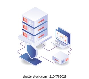 Analysis of server data security with a laptop computer
