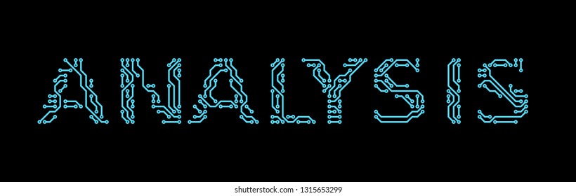 ANALYSIS sign - circuit board style