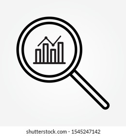 Analysis sign line icon,Vector illustration