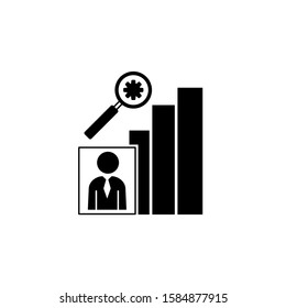 Analysis of skills vector icon. Filled flat sign for mobile concept and web design. Analysis of skills   glyph icon. Symbol, logo illustration. Vector graphics