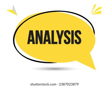 Analysis speech bubble text. Hi There on bright color for Sticker, Banner and Poster. vector illustration.