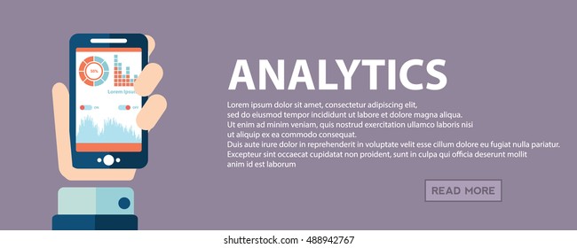 Analysis and start up concept. Web banner design vector