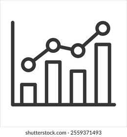 Analysis Statistic Outline Icon Vector Illustration