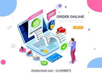 Analysis, statistics, online services. Financial transaction, mobile bank on smartphone. Images can used for web banner or infographics. Flat isometric vector illustration isolated on white background Analysis, statistics, online services. Financial transaction, mobile bank on smartphone. Images can used for web banner or infographics. Flat isometric vector illustration isolated on white background