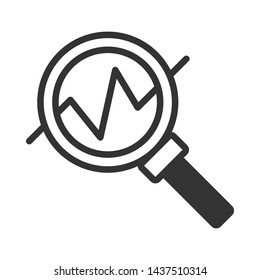 Analysis Stock Thin Line Vector Icon. Editable Stroke.