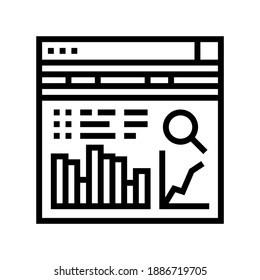 analysis system line icon vector. analysis system sign. isolated contour symbol black illustration