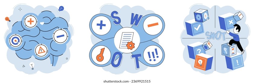 Analysis tool. Business intelligence. Vector illustration Effective planning is necessary for achieving business objectives Vectors are used in illustrations and graphic design Illustrations enhance