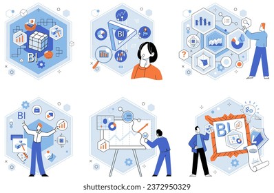 Analysis tool. Business intelligence. Vector illustration A well-executed strategy leads to business success Design thinking fosters innovation and problem-solving Digital marketing plays vital role