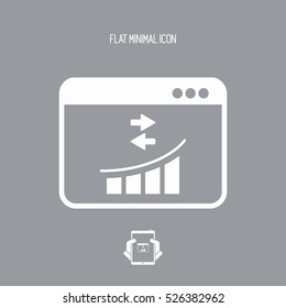 Analysis transfer efficiency - Vector flat minimal icon