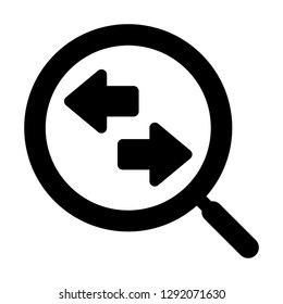 analysis transfer search magnifier exchange direction arrow 