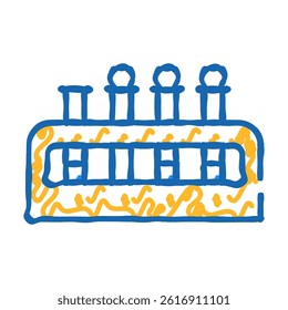 analysis tubes doodle icon sketch vector. analysis tubes sign. isolated symbol illustration