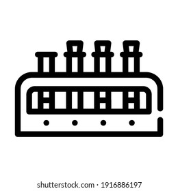 analysis tubes line icon vector. analysis tubes sign. isolated contour symbol black illustration