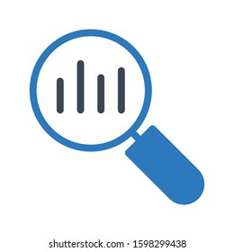 analysis vector glyph color icon 