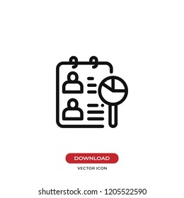 Analysis vector icon