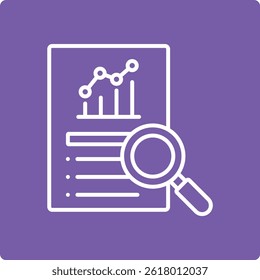 Icono de Vector de análisis. Se puede utilizar para aplicaciones de impresión, móviles y de Web.