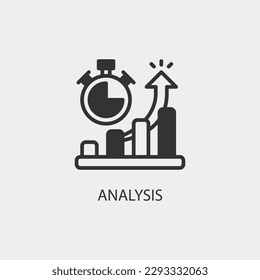 Analysis vector icon illustration sign