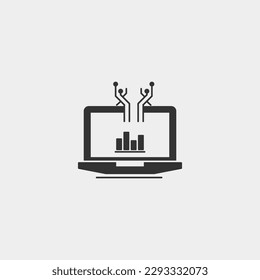 Analysis vector icon illustration sign