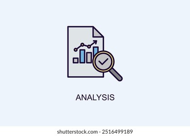 Analyse-Vektorsymbol oder Logo-Illustration