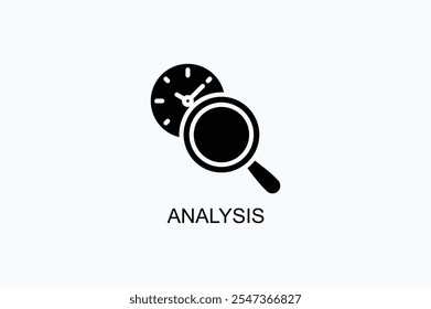 Icono de Vector de análisis o ilustración de logotipo
