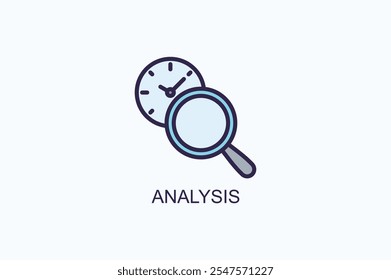 Icono de Vector de análisis o ilustración de logotipo