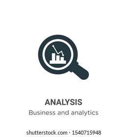 Analysis vector icon on white background. Flat vector analysis icon symbol sign from modern business and analytics collection for mobile concept and web apps design.