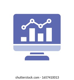 Analysis Vector illustration. Business Investment and Growth Glyph Style icon. EPS 10