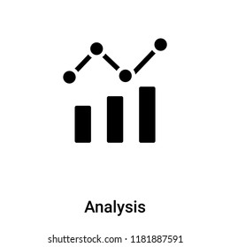 Analysis icon  vector isolated on white background, logo concept of Analysis  sign on transparent background, filled black symbol