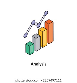 Analysis Vector Isometric Filled Outline icon for your digital or print projects.