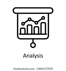 Analysis  vector  outline Icon Design illustration. Time Management Symbol on White background EPS 10 File