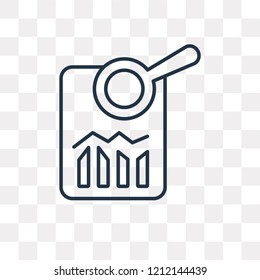 Analysis vector outline icon isolated on transparent background, high quality linear Analysis transparency concept can be used web and mobile