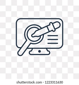 Analysis vector outline icon isolated on transparent background, high quality linear Analysis transparency concept can be used web and mobile