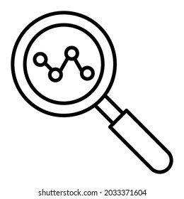 Analysis Vector Outline Icon Isolated On White Background
