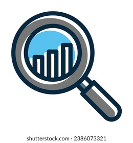 Analysis Vector Thick Line Filled Dark Colors Icons For Personal And Commercial Use.
