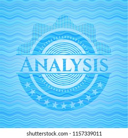 Analysis water wave representation style emblem.