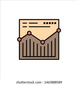 Analysis, Web, Website, Report  Flat Color Icon. Vector icon banner Template. Vector Icon Template background
