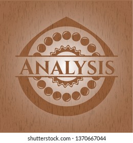 Analysis wood icon or emblem