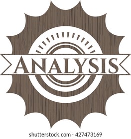Analyse von Holzsymbol oder -zeichen