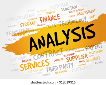 ANALYSIS word cloud, business concept