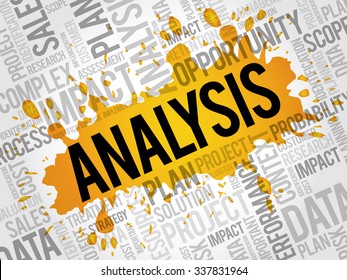 ANALYSIS word cloud, business concept